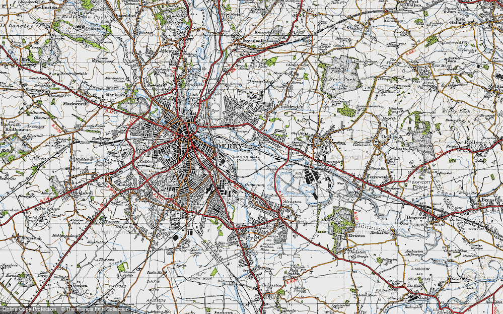 Old Map of Pride Park, 1946 in 1946