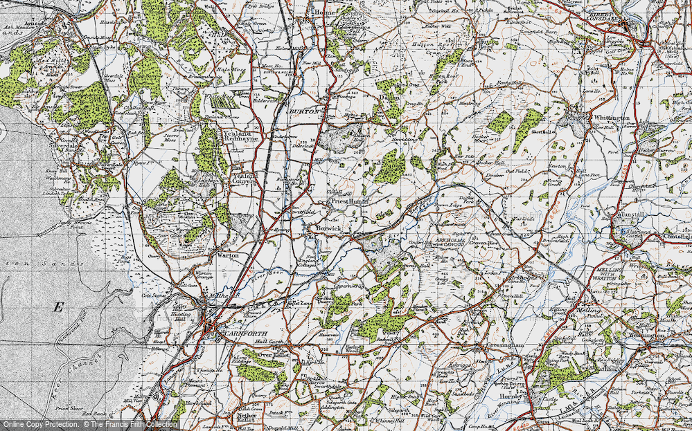 Old Map of Priest Hutton, 1947 in 1947