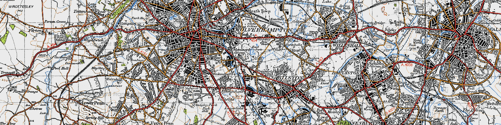 Old map of Priestfield in 1946