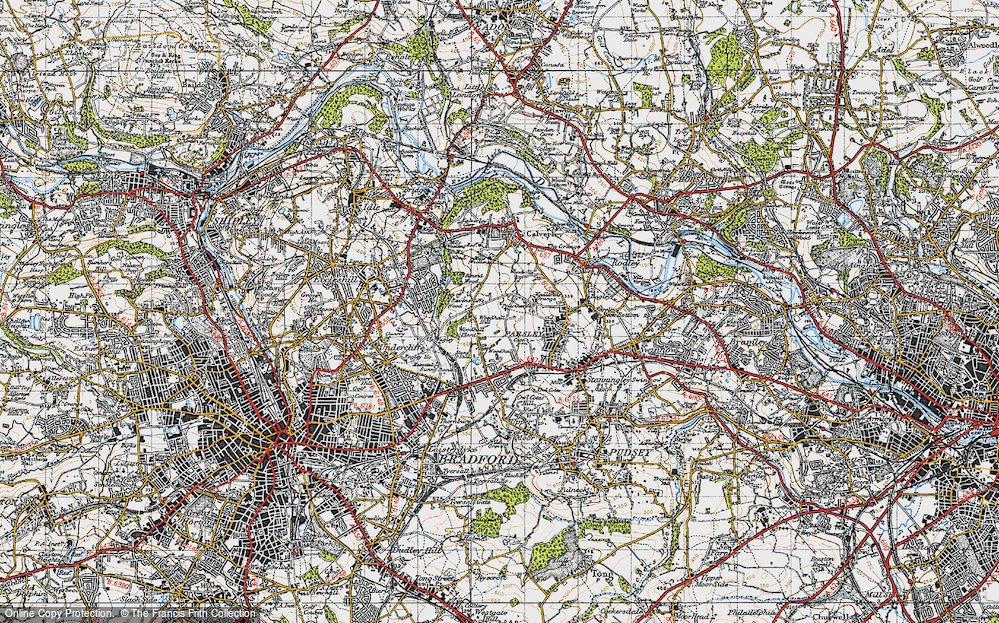 Old Map of Priesthorpe, 1947 in 1947