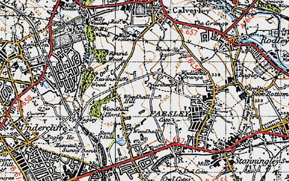 Old map of Priesthorpe in 1947