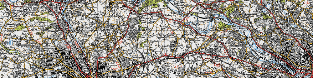 Old map of Priesthorpe in 1947