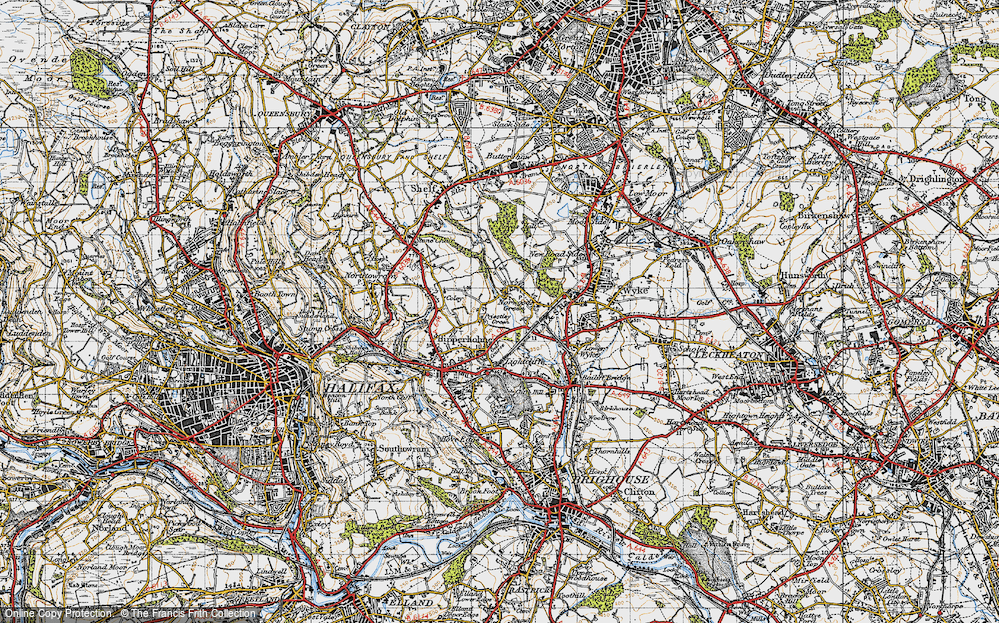 Old Map of Priestley Green, 1947 in 1947