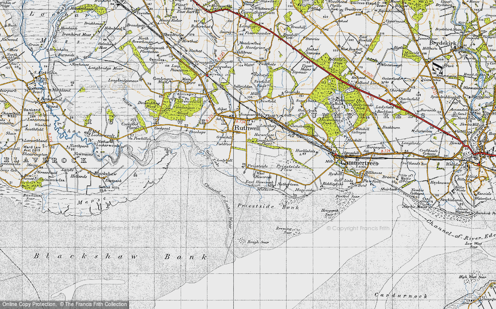 Old Map of Priestside, 1947 in 1947