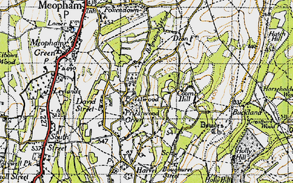 Old map of Priestwood in 1946