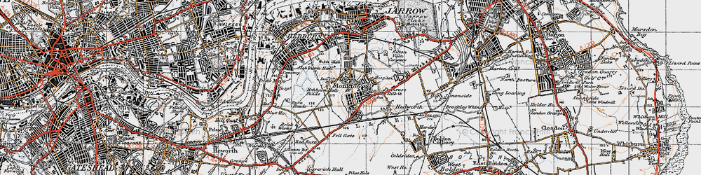 Old map of Primrose in 1947