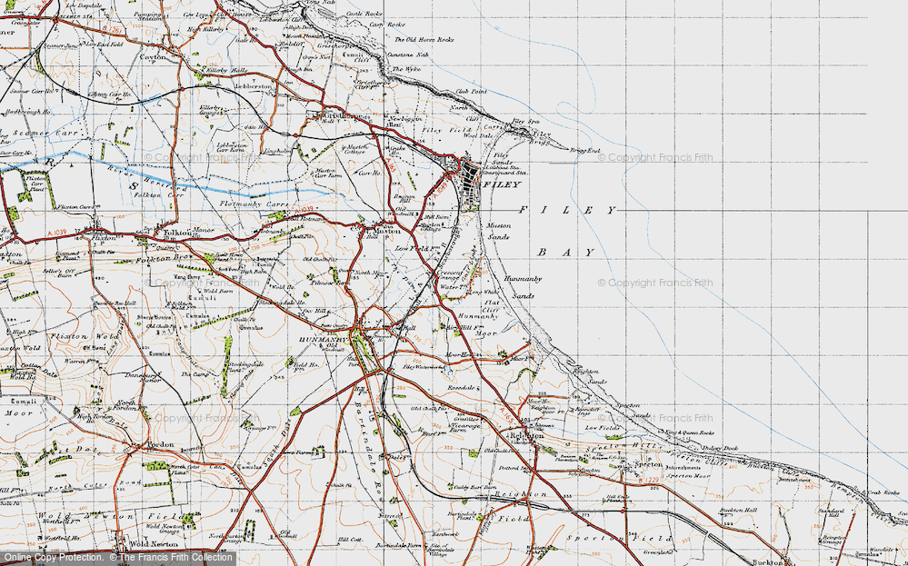 Old Map of Primrose Valley, 1947 in 1947