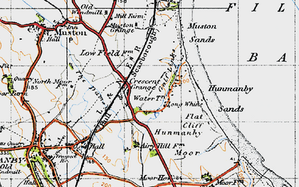 Old map of Muston Sands in 1947