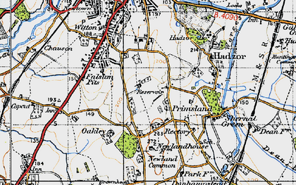 Old map of Primsland in 1947