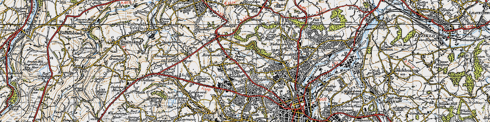 Old map of Prince Royd in 1947