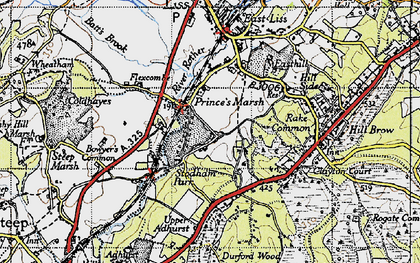 Old map of Prince's Marsh in 1940