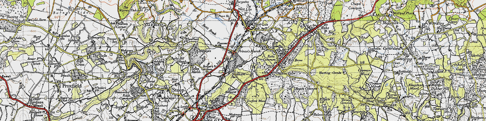 Old map of Prince's Marsh in 1940