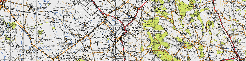 Old map of Princes Risborough in 1947