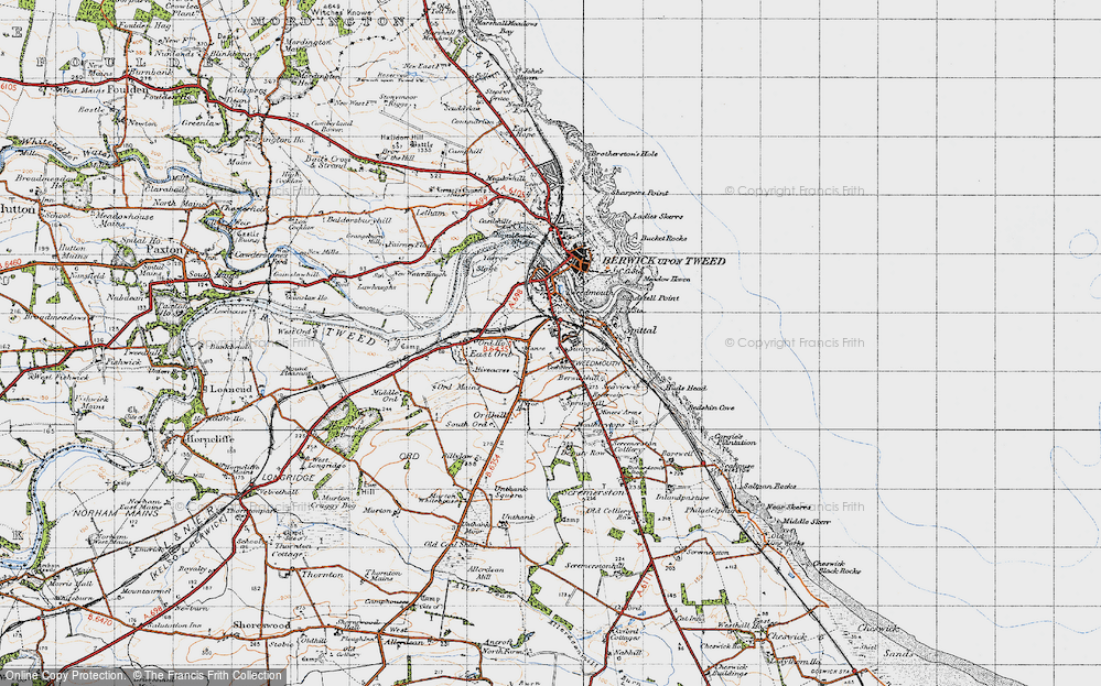 Old Map of Prior Park, 1947 in 1947