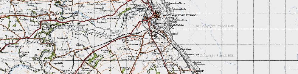 Old map of Prior Park in 1947