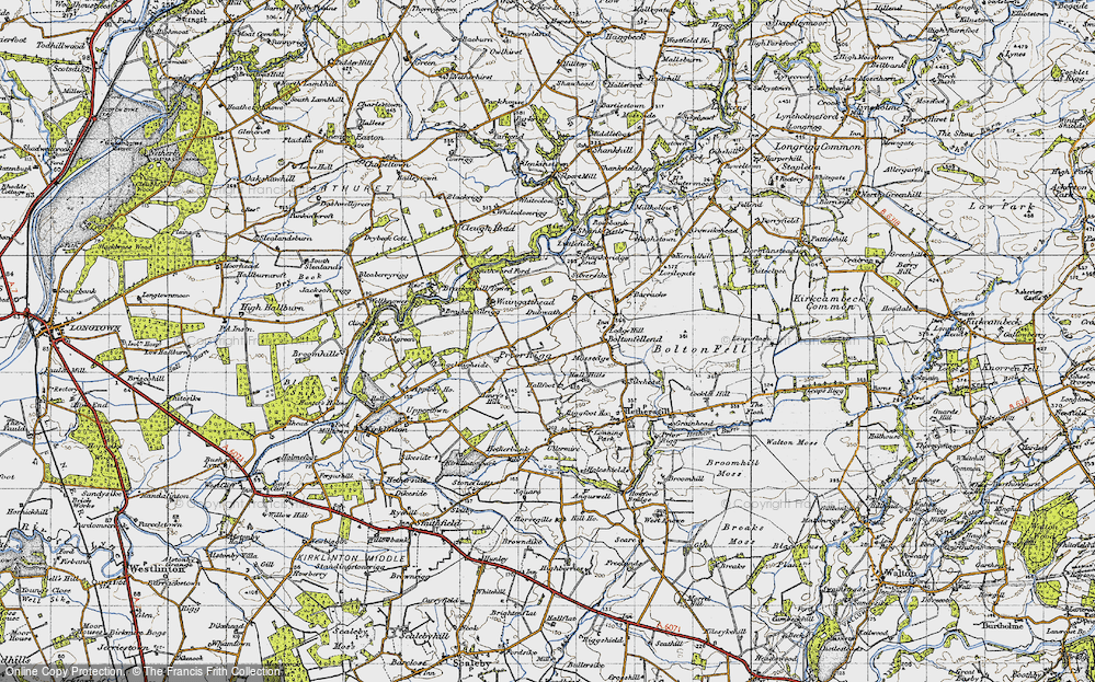 Old Map of Prior Rigg, 1947 in 1947