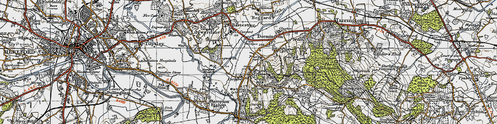 Old map of Prior's Frome in 1947