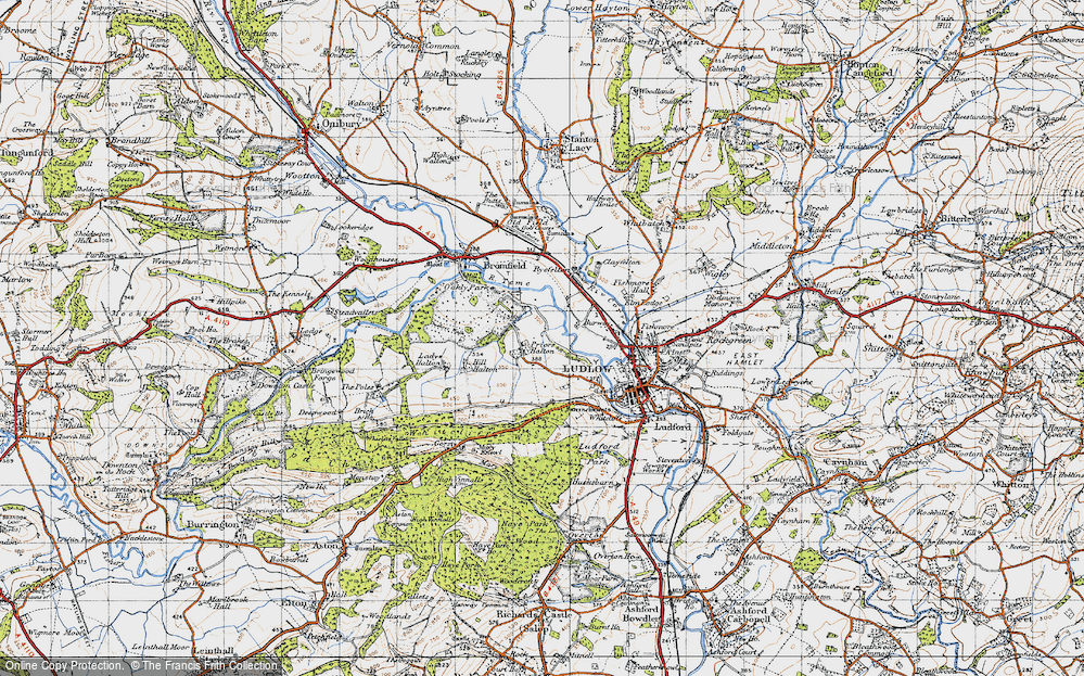 Old Map of Priors Halton, 1947 in 1947