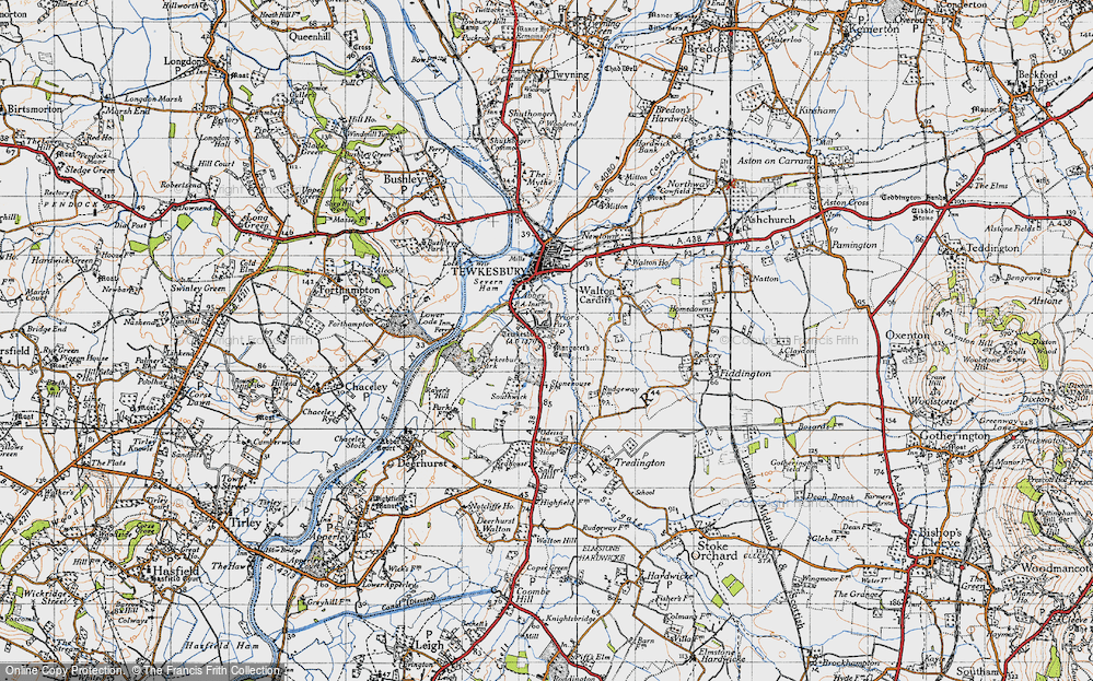 Old Map of Priors Park, 1946 in 1946