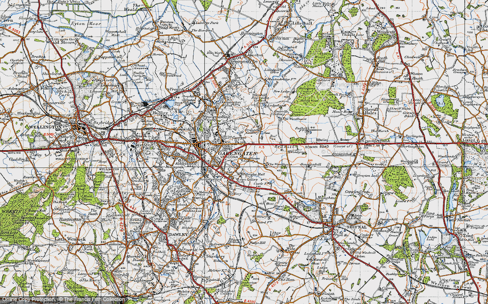 Old Map of Priorslee, 1946 in 1946