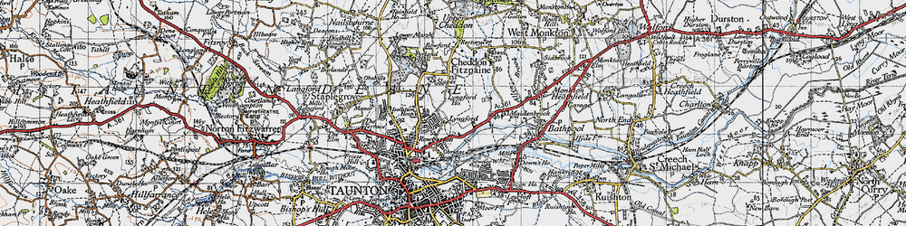 Old map of Priorswood in 1946