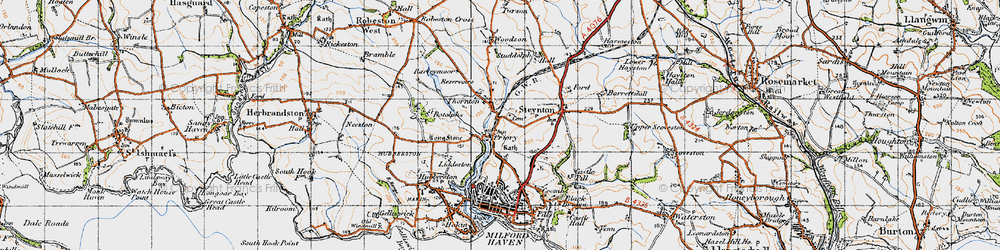 Old map of Priory in 1946
