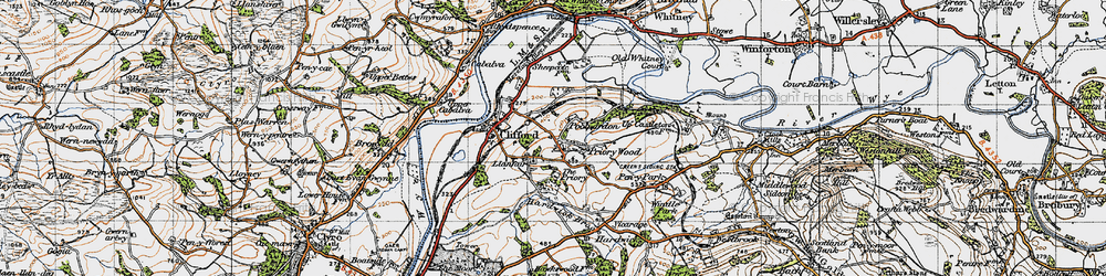 Old map of Priory Wood in 1947