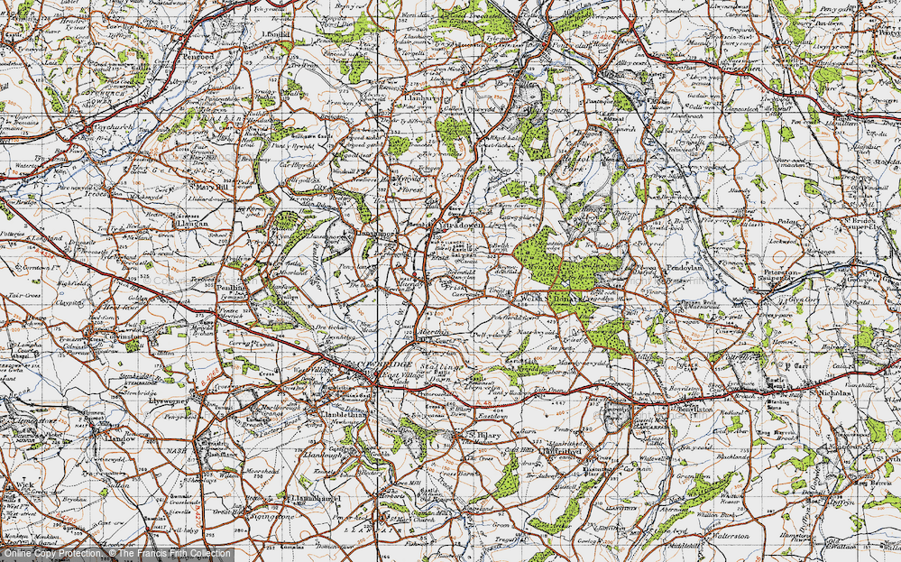 Old Map of Prisk, 1947 in 1947