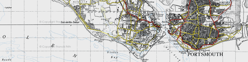 Old map of Privett in 1945