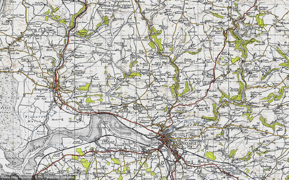 Old Map of Prixford, 1946 in 1946