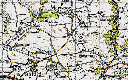 Old map of Prixford in 1946