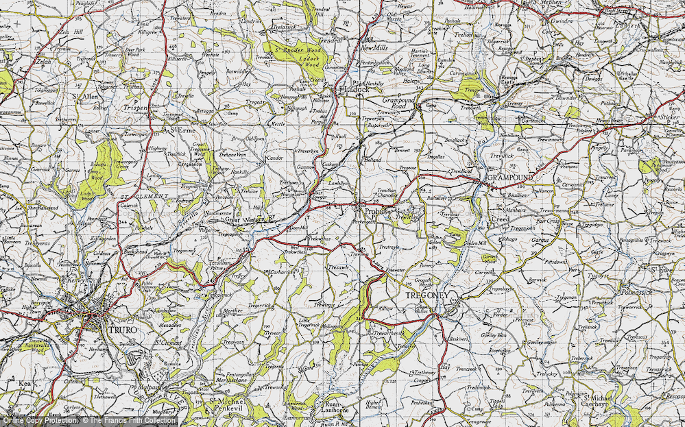 Old Map of Probus, 1946 in 1946