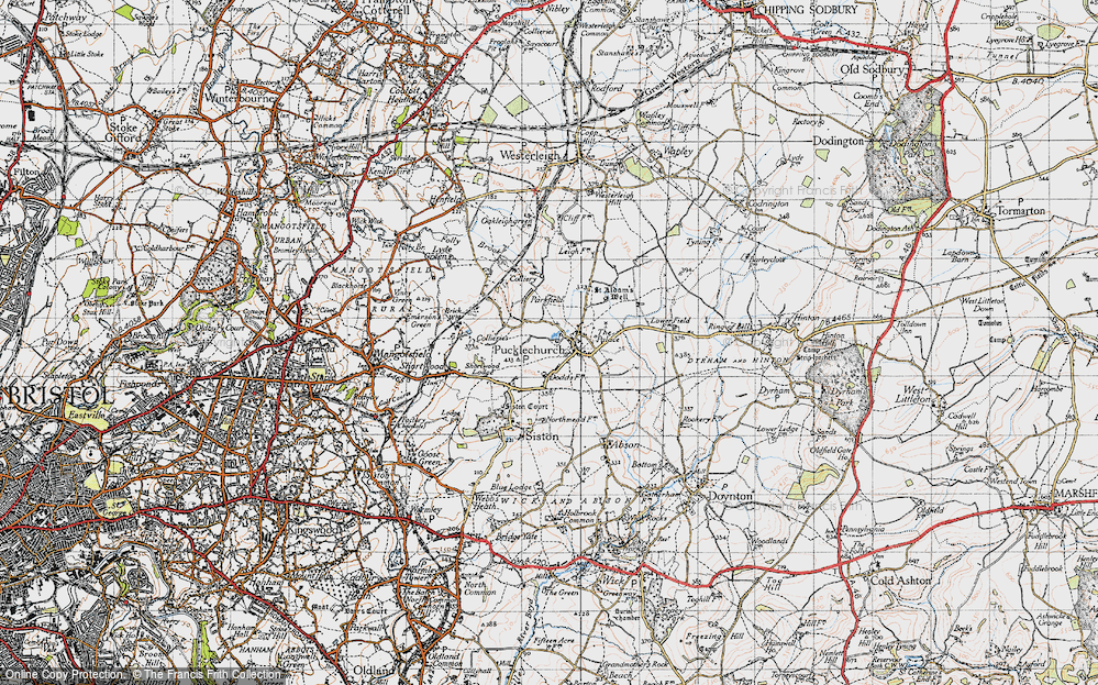 Old Map of Pucklechurch, 1946 in 1946