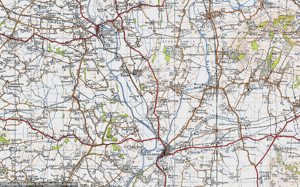 Old Map of Puckrup, 1947 in 1947