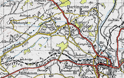 Old map of Puddaven in 1946