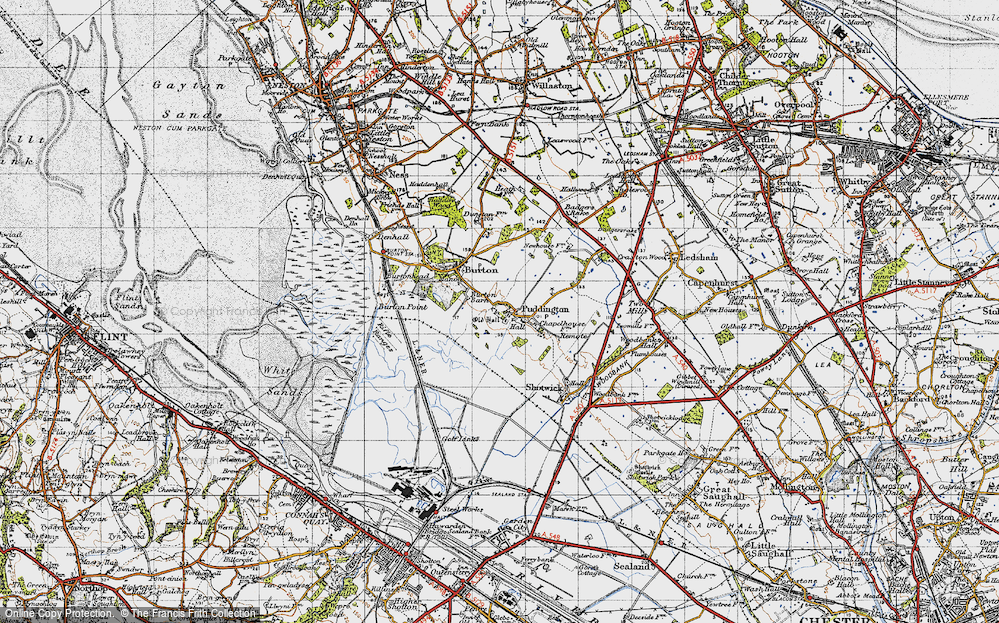 Old Map of Puddington, 1947 in 1947