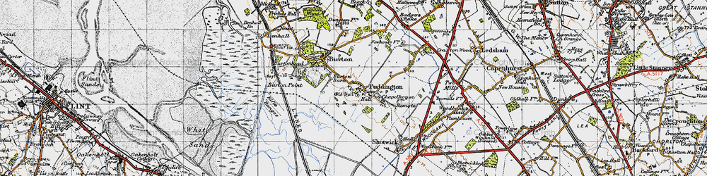 Old map of Puddington in 1947