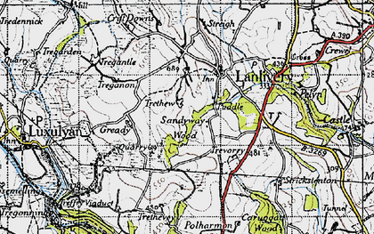 Old map of Trethew in 1946