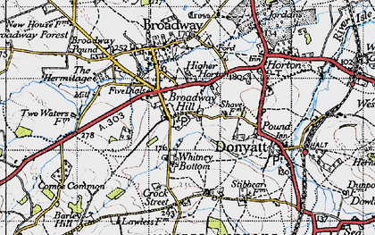 Old map of Puddlebridge in 1945