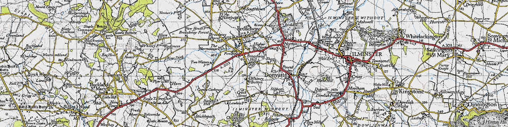 Old map of Puddlebridge in 1945