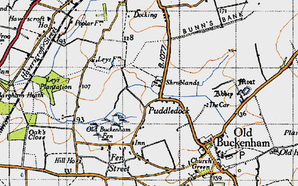 Old map of Puddledock in 1946