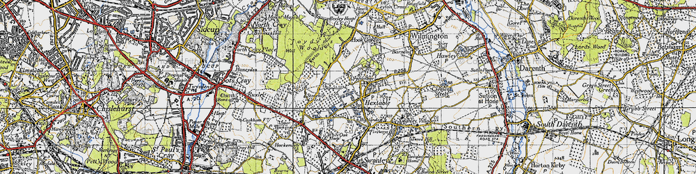 Old map of Puddledock in 1946