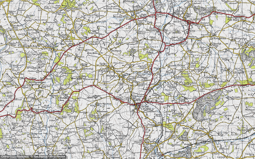 Old Map of Pudleigh, 1945 in 1945