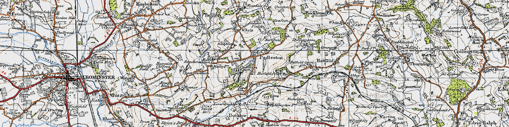 Old map of Hatfield Court in 1947