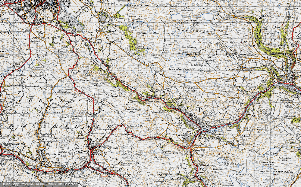 Old Map of Pudsey, 1947 in 1947