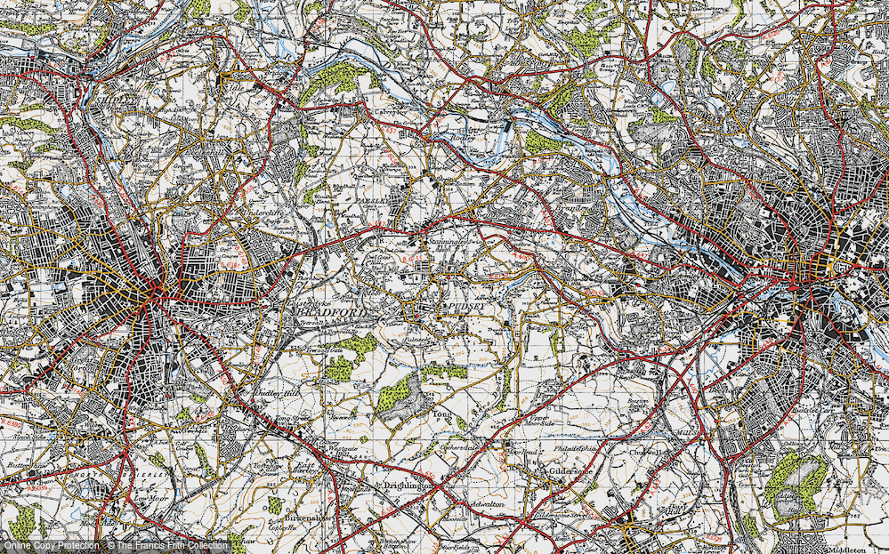 Old Maps Of Pudsey Yorkshire Francis Frith   Pudsey 1947 Npo811432 