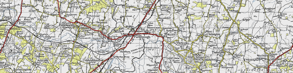 Old map of Pulborough in 1940