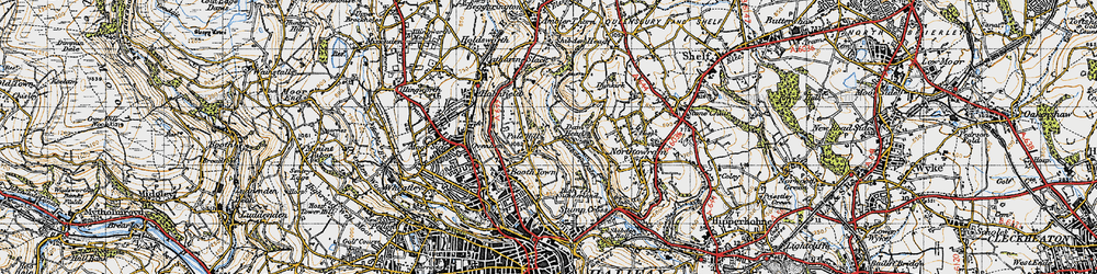 Old map of Pule Hill in 1947