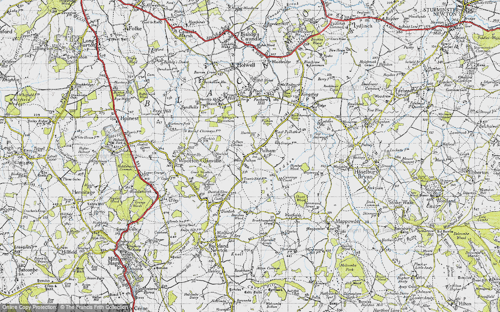 Old Map of Pulham, 1945 in 1945