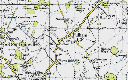 Old map of Pulham in 1945
